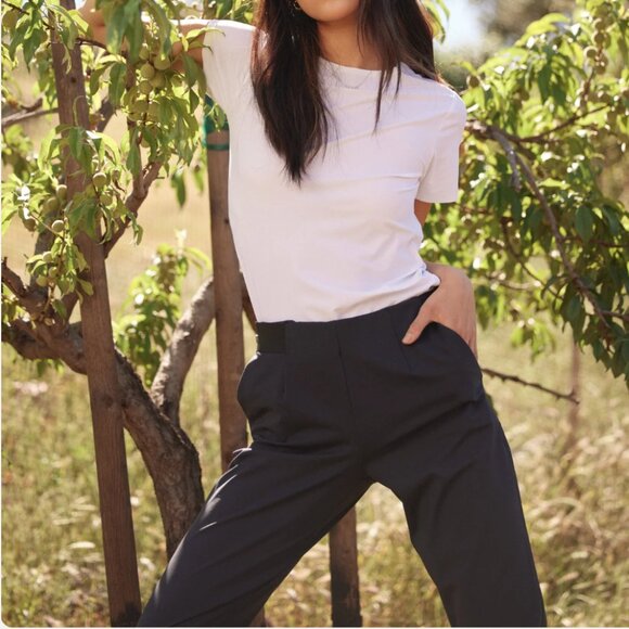 ADAY Turn It Up High Rise Stretch Midnight Navy Travel Trouser Pants XL - Picture 4 of 7